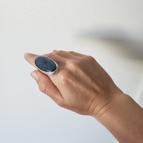 Handmade Silver ring - Labradorite - Picture 4 of 6